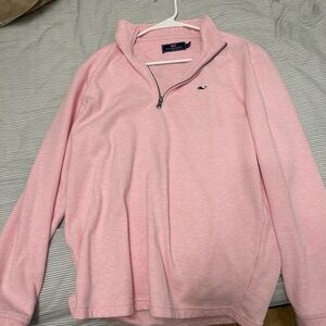 Vineyard Vines Light Pink Half-Zip Sweater